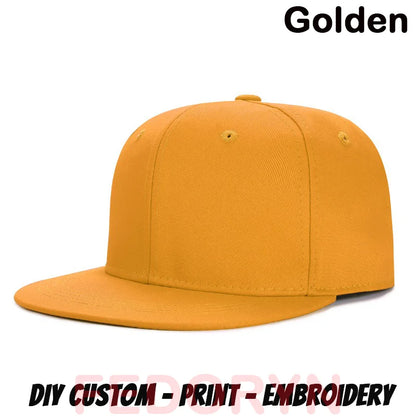 Fedoryn Custom Snapback Caps Splice Color Embroidery Hip Hop Cap for Women and Men DIY LOGO Design Print Hats Unisex Wholesale