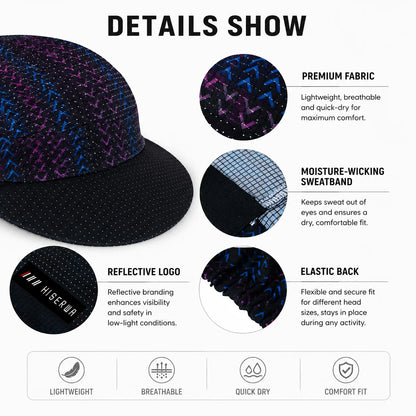 Hiserwa Cycling Cap Men Women Breathable Quick Dry Bike Hat Summer Sun Protection Lightweight Bicycle Headwear MTB Cycling Cap