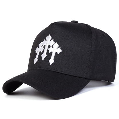 Unisex Cross Embroidery Baseball Caps Spring and Autumn Outdoor Adjustable Casual Hats Sunscreen Hat Sports Cap