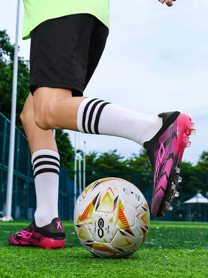 Nouvelles Chaussures de Football pour Hommes Antidérapantes, Crampons de Futsal Intérieur et de Football sur Gazon, Baskets Montantes de Haute Qualité, Meilleures Ventes pour l'Extérieur