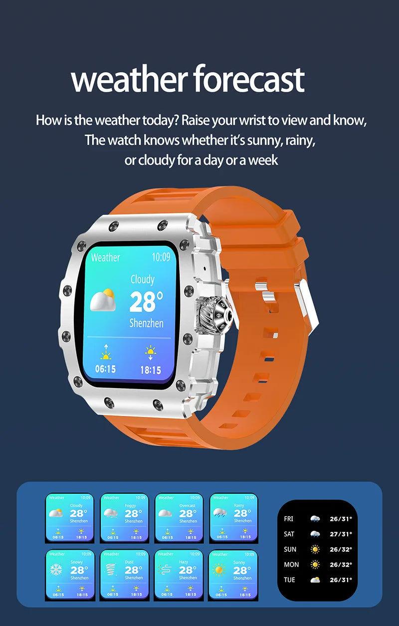New Trend Smart Watch 1.76 inch AMOLED 3D Dynamic Dial IP67 Waterproof Bluetooth Call NFC Voice Assistant Men Sports Smartwatch