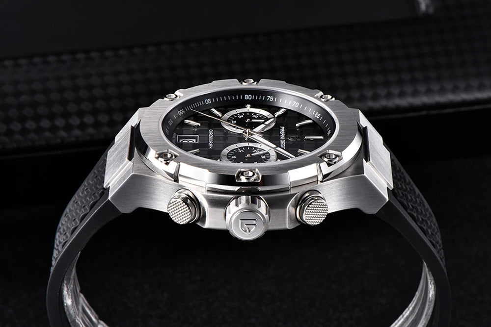 Relógios de quartzo para homem PAGANI DESIGN – Cronógrafo desportivo de luxo, estanque, com ponteiros luminescentes e vidro de safira com tratamento antirreflexo