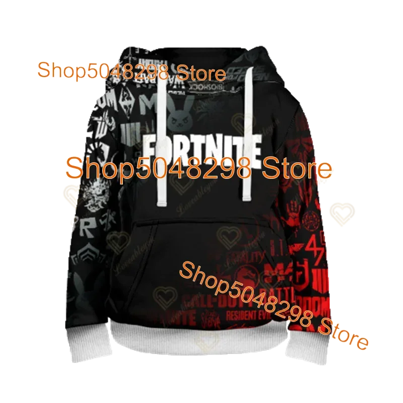 Sweatshirt com capuz para homem e mulher com estampado 3D Battle Royale Fortnite Victory — hoodie streetwear com capuz para rapazes e raparigas