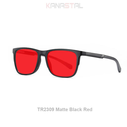 Men Sleep Blue Light Blocking Glasses Women Anti Radiation Computer Eyewear UV500 PC Red Lenses TR90 Square Eyeglasses Frames