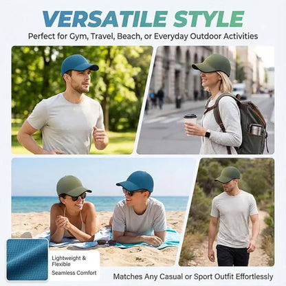 Kreativ present – sömlös basebollkeps, snabbtorkande, hopvikbar sportkeps, lätt visirkeps i polyester