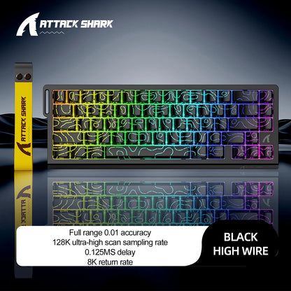 Magnetic Switch Keyboard ATTACK SHARK X68HE X68PRO HE and FREEWOLF F68 Wired F68Pro Wireless for Pro Gaming 0.01mm Rapid Trigg