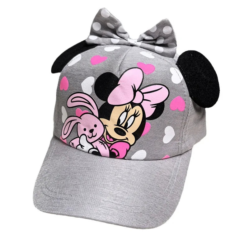 Disney Minnie Mickey Anime Peripheral Cotton Polyester Baseball Cap Figure Cartoon Peaked Cap Dress Up Kid's Birthday Gifts