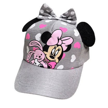 Disney Minnie Mickey Anime Peripheral Cotton Polyester Baseball Cap Figure Cartoon Peaked Cap Dress Up Kid's Birthday Gifts