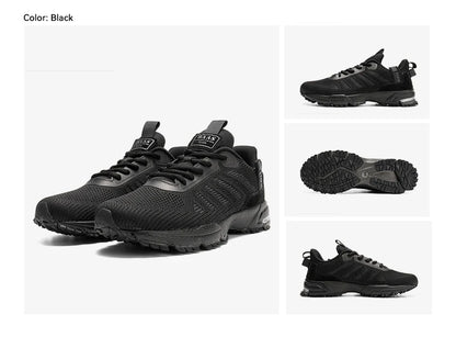 Baasploa professionele hardloopschoenen voor heren, lichtgewicht designer mesh sneakers voor heren, veterschoenen voor outdoor sport en tennis