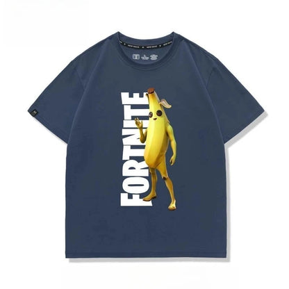 New Fortnite short-sleeved creative high-value cartoon cartoon cool printed men's and women's breathable sweat-absorbent T-shirt