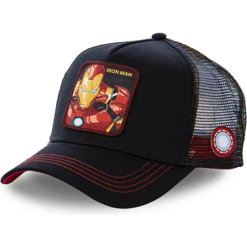 Popular Marvel Spider-Man, Iron Man, Hulk baseball cap, sports mesh cap, summer hip-hop casual hat