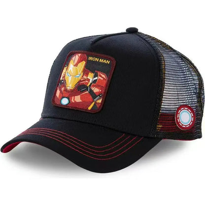 Popular Marvel Spider-Man, Iron Man, Hulk baseball cap, sports mesh cap, summer hip-hop casual hat