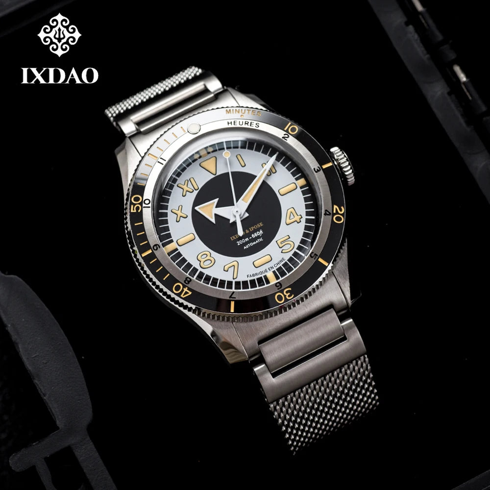 IX&DAO IPOSE 2025 new 5303 men's automatic mechanical watch PT5000 sapphire stainless steel diving 20Bar luminous C3 watches for