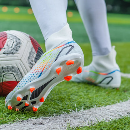 Men Football Boots Professional Outdoor Unisex Soccer Shoes Soccer Training Turf Futsal Match Grass Cleats Non-slip Breathable