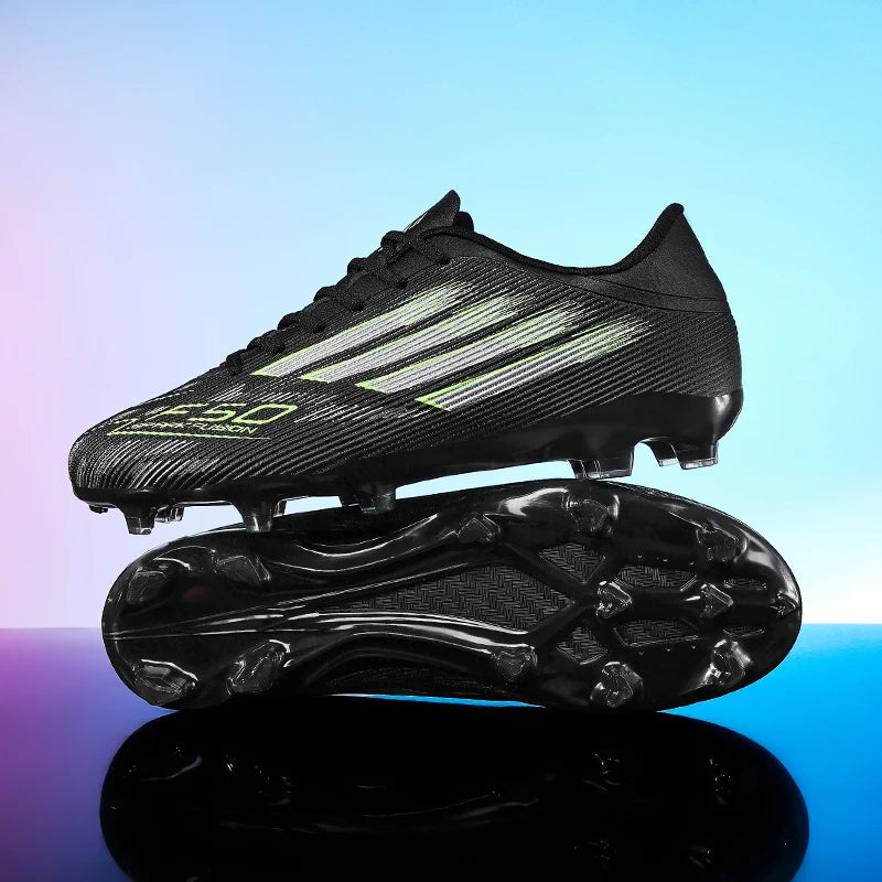 Chaussures de football pour hommes FG/AG pour terrain ferme, légères, à lacets, antidérapantes, professionnelles, pour adultes, pour la compétition en extérieur.