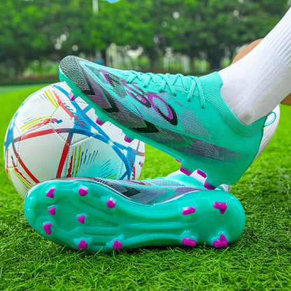 Nouvelles chaussures de football pour hommes, chaussures d'entraînement, crampons longs antidérapants FG, chaussures de football ultralégères, crampons d'extérieur, livraison directe