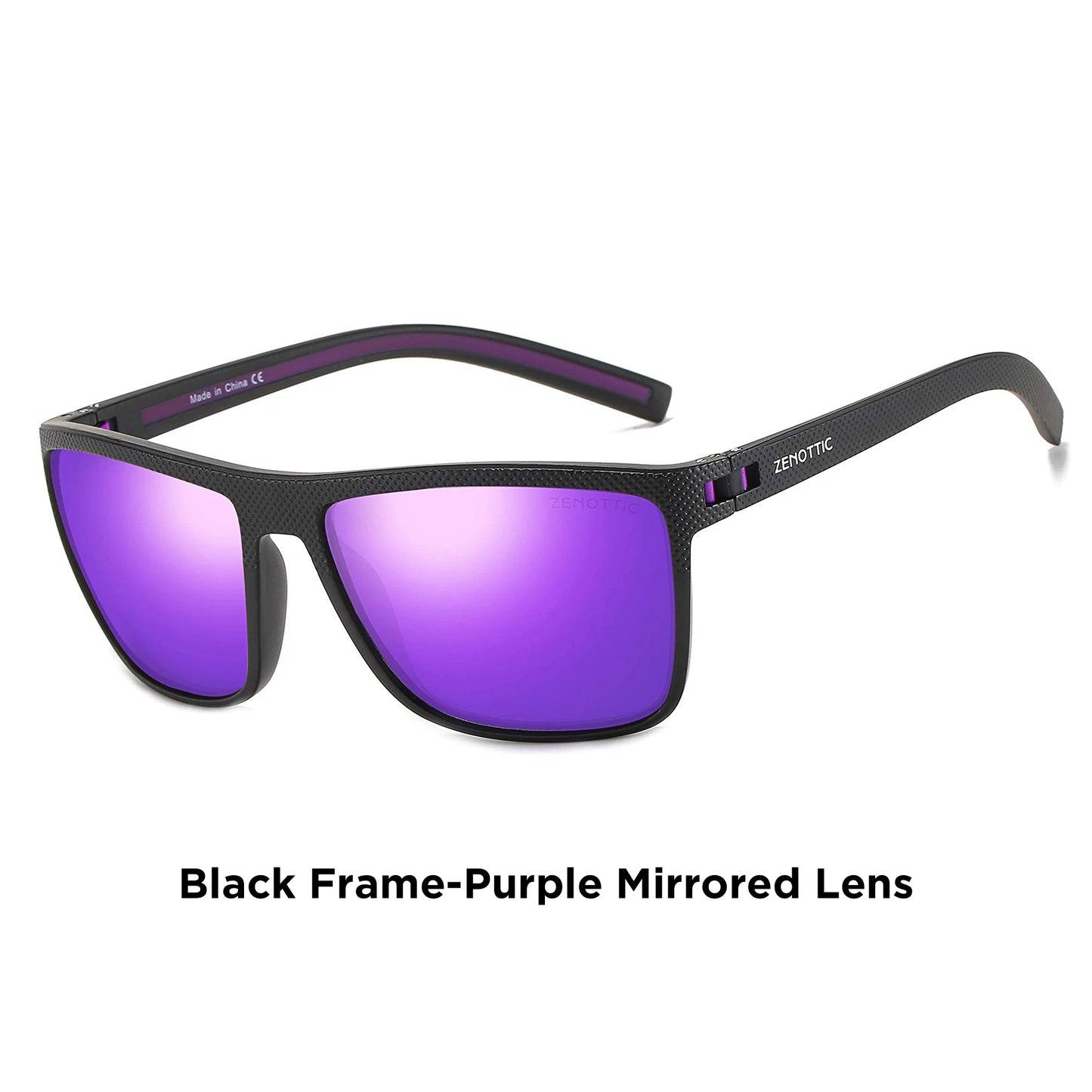 ZENOTTIC Polarized Sunglasses for Men Lightweight TR90 Frame UV400 Protection Square Sun Glasses