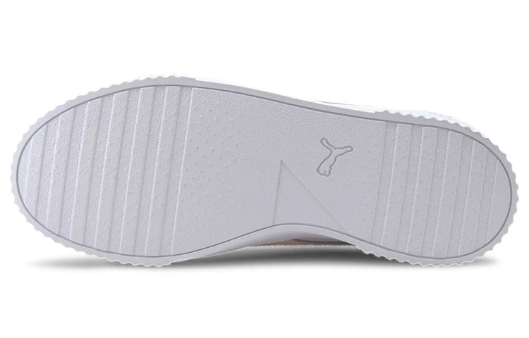 Baskets Puma Carina en cuir blanc rose 370325-10