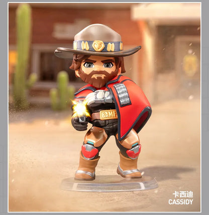 POP MART Overwatch Play of The Game Series Blind Box Mystery Box Toys Kawaii Ornaments Figurines Home Decor Desktop Model Dolls