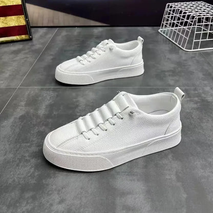 Sneakers da uomo, scarpe casual da uomo, ballerine da uomo, zapatillas da uomo, scarpe leggere in pelle PU traspiranti, scarpe da tennis sportive da uomo bianche