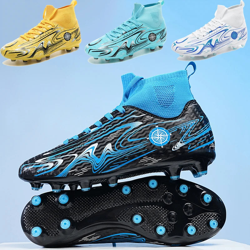 Chaussures de football professionnelles antidérapantes pour enfants, chaussures de sport d'extérieur pour garçons, baskets de futsal pour matchs et entraînements