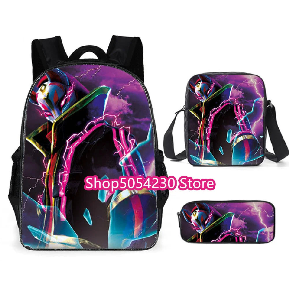 Fortnited 3PCS Backpack for Boys Victory Game 16 Inch Water Resistant Preschool Knapsack Cool Elementary School Backpacks