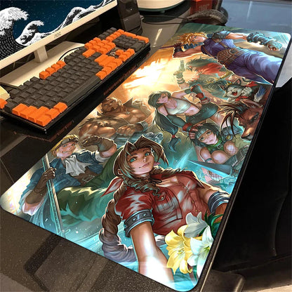 Mousepad Final Fantasy Mouse Pad Gamer Office Accessories for Big Desk Mat Gaming Keyboard Mats Xxl Large Mause Carpet 900x400mm