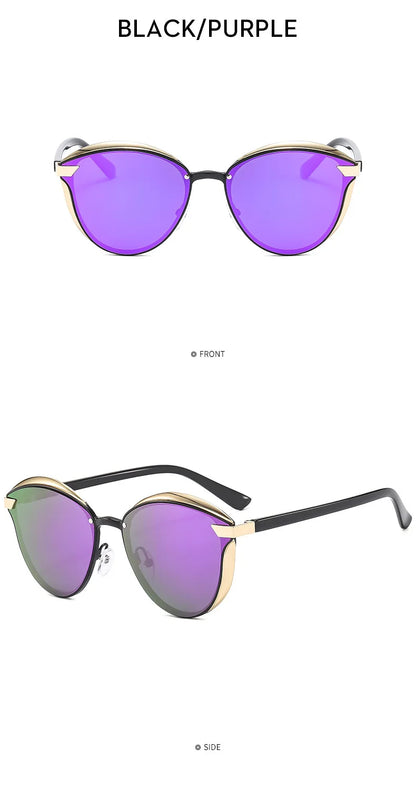 Fashion Classic Polarized Sunglasses for Women Cat Eye Brand Sun Glasses Luxury Round Eyeglasses UV400 Gafas De Sol