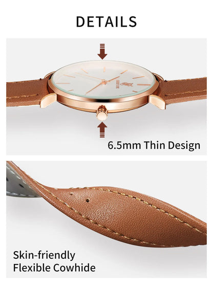 LUCKY FOX Classic Luxury Men Watch Simple Casual Men and Women Round Large Dial Quartz Watch Clock Gifts Men Reloj