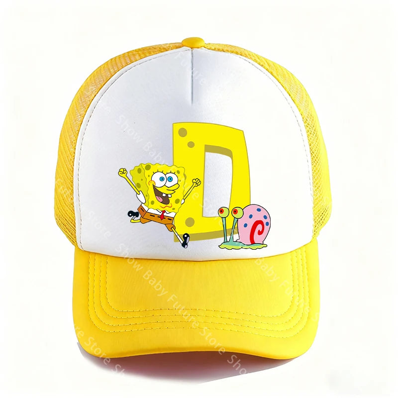 Spongebobs 4.72inch Baseball Caps for Adult Boys Kawaii Sports Breathable Mesh Hat Cute Cartoon Anime Sunbonnet Birthday Gifts