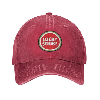 Lucky Strike Letters Troye Sivan Musik Sport Retro Cowboy Tvättade basebollkepsar Herr Denim Street Tide-hatt Vandring Herr Dad Cap