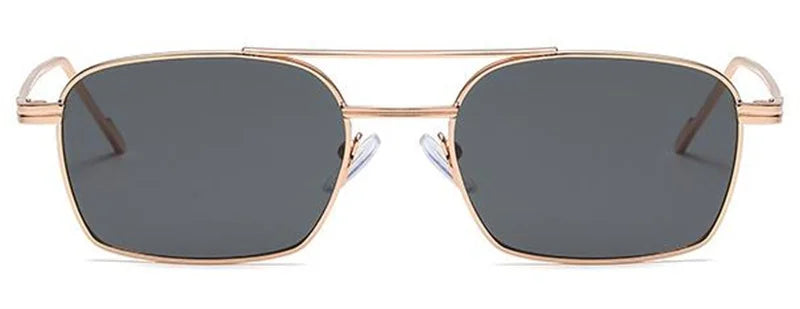 NEW Sun Glasses Unisex Double Beam Anti-UV Spectacles Personality Eyeglasses Simplity Ornamental Alloy Frame Sunglasses