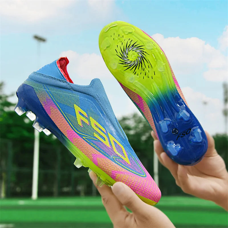 New Men's Soccer Shoes Grass Adult Non-Slip Football Boots Ultralight Sport Indoor Cleats FG Turf Futsal Comfortable