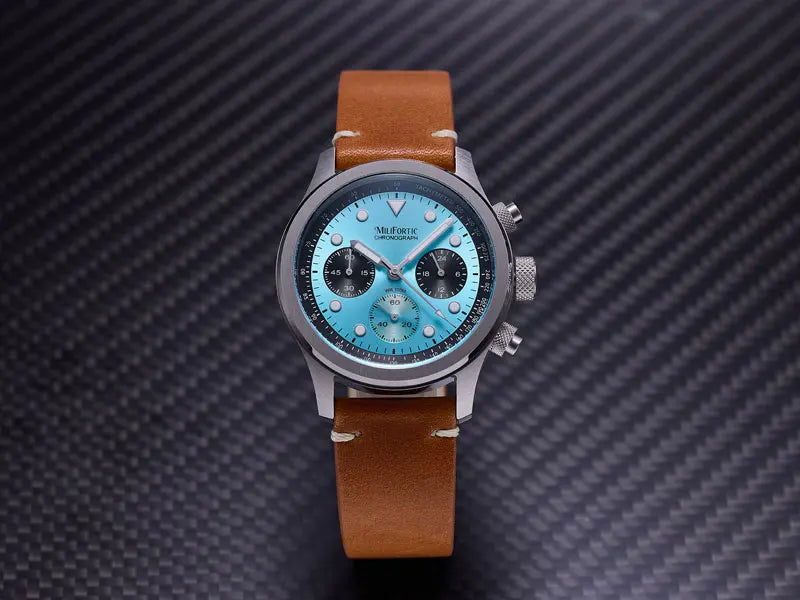 Milifortic 39MM Fashion Chronograph Watch Man R086 Retro C3Luminous Stainless Steel Waterproof 100M VK63 Quartz Watches For Man