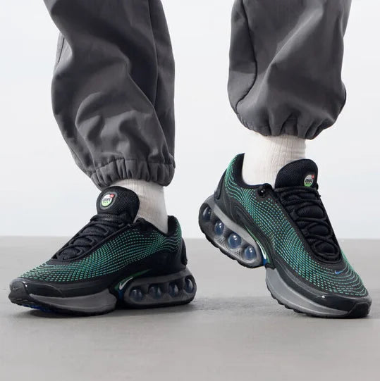 Nike Rear-Cushioning Air Cushioning Support Wear-Resistant Fitness Training Men's Running Shoes New Unique Textured Commuter Sports Running Shoes Air Max Dn Peacock Green Trendy Versatile Travel Casual Sports Shoes Niche Desi