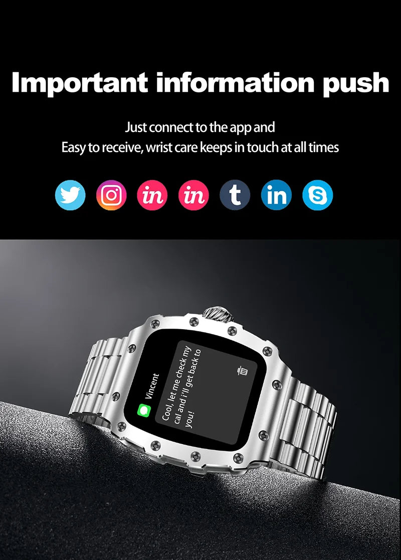 New Trend Smart Watch 1.76 inch AMOLED 3D Dynamic Dial IP67 Waterproof Bluetooth Call NFC Voice Assistant Men Sports Smartwatch