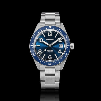 SEESTERN Diver Men's Watch Automatic Mechanical Wristwatches NH35 Movement Ceramic Bezel 20Bar Waterproof Sapphire Luminous S434-2