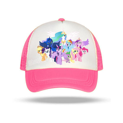 My Little Pony Baseball Caps Girls Summer Breathable Casual Hat Anime Print Sun Cap Kids Adult Adjustable Pointed Hats Gifts