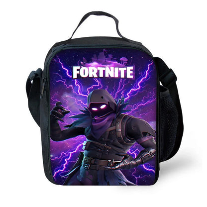 Hot Game Child Insulated Large F-FortniteS Capacity Bag for Boy Girl Student Outdoor Picnic Resuable Thermal Cooler Lunch Box