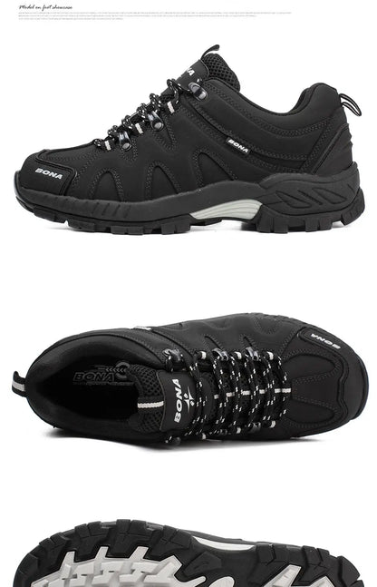 BONA New Arrival Classics Style Men Hiking Shoes Lace Up Men Sport Shoes Outdoor Jogging Trekking Sneakers