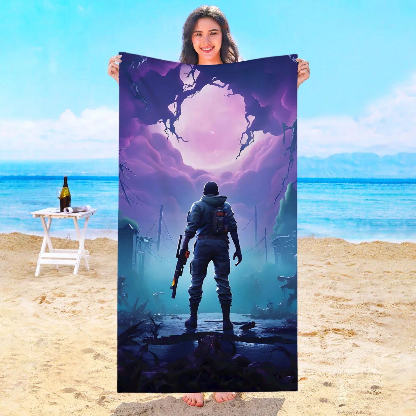Game F-Fortnites Beach Towel Hotel Towels Bathroom Sauna Spa Playa Travel Swimming Pool For Home Baby Bath Microfiber Gym Shower