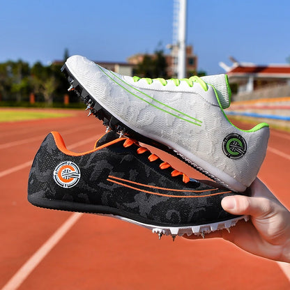 Outdoor Men Woman Track & Field Running Shoes Professional Competition Nail Sneakers Anti-Slip Student Training Shoes