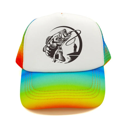 Fiske-skelett-trucker-keps, sommar, herr, cool fiskarkeps, basebollkeps, unisex, utomhus, nätkepsar, MZ-238
