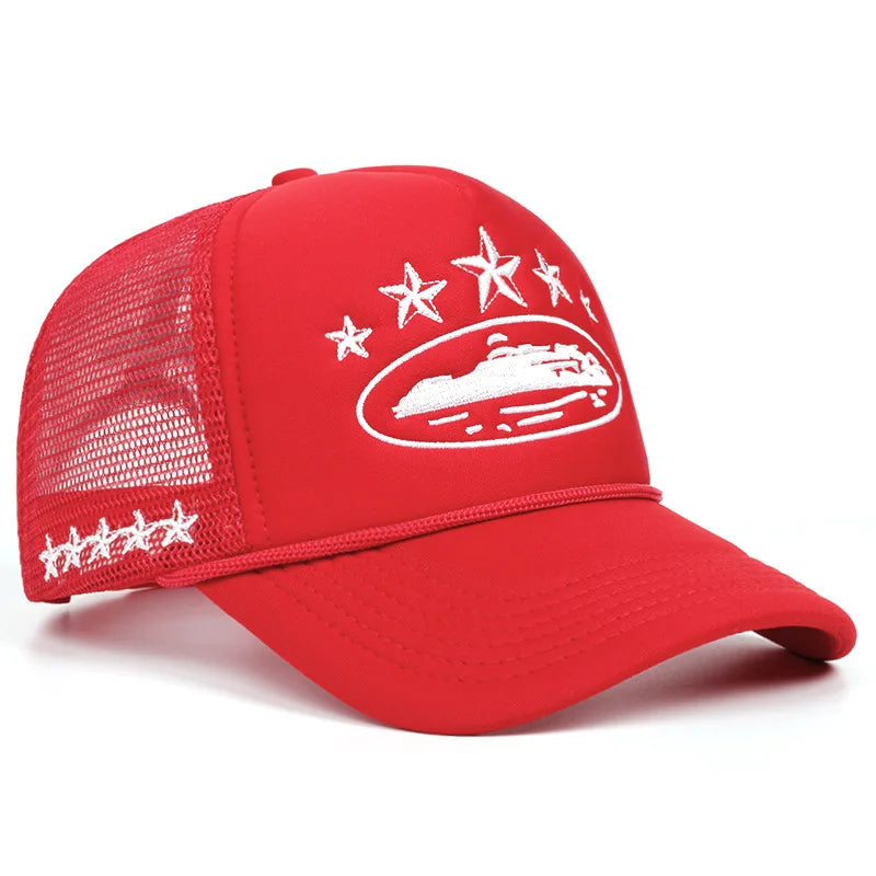 Fashion New Unisex Print Baseball Hats Hip Hop Breathable Personal Sunshade Mesh Versatile Street Snapback Hats Trucker Caps