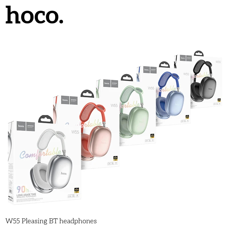 HOCO W55 sur l'oreille Bluetooth écouteur sans fil musique casque micro HiFi Audio casques stéréo son Sport écouteurs 40MM AUX TF
