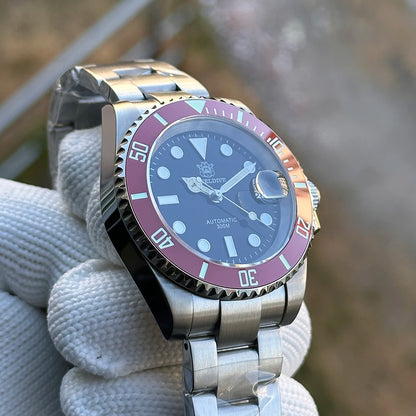 Steeldive Brand Watch SD1953C Red Bezel Diver Watch Men 300M Waterproof Sapphire Glass BGW9 Luminous NH35 Automatic Dive Watch