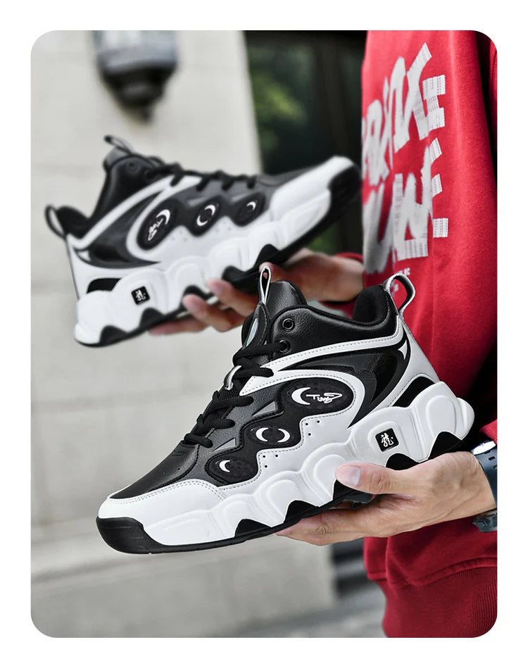 Chaussures de basket-ball pour hommes, respirantes, amortissantes, antidérapantes, résistantes à l'usure, chaussures de course, chaussures de sport pour l'entraînement en salle de sport, baskets athlétiques pour hommes