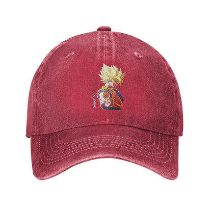 Dragon Ball Goku’s Saiyan Saga Baseball Cap Vintage Distressed Washed  Snapback Cap Men Women Outdoor Running Golf Gift Hats Cap
