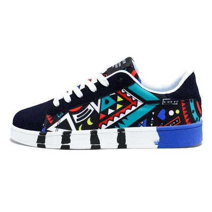 YRZL skateboard-sko til mænd, sneakers i kanvas, afslappede og åndbare gåsko, lette flade sko til mænd, trendy streetwear-sportssko