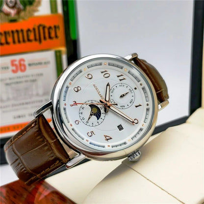 High-End Luxury Men's Mechanical Watch, Fully Automatic Skeleton Design, Fashionable Business Casual Niche Versatile Stylish Trendy Men's Wristwatch, Best-Selling Watch, Top Choice for Men's Gifts, Brand Name Watch, Preferred